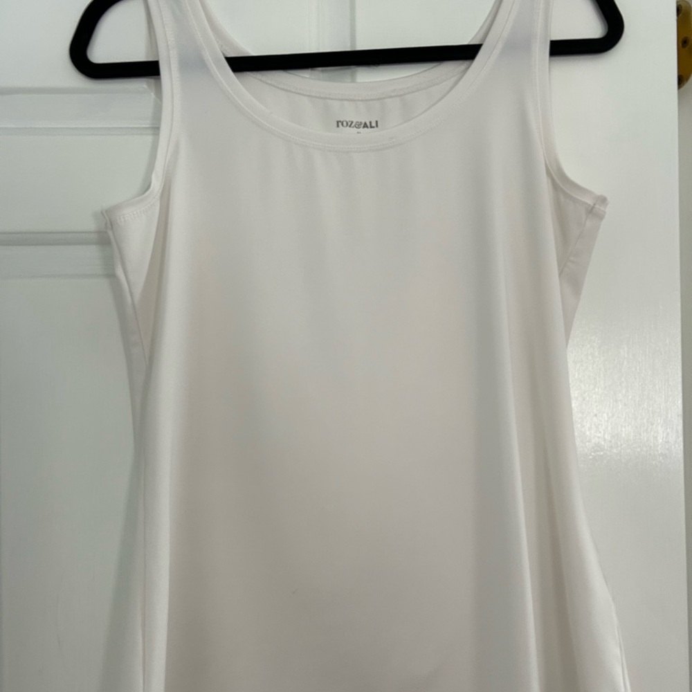 Roz & Ali Elegant White Tank Top